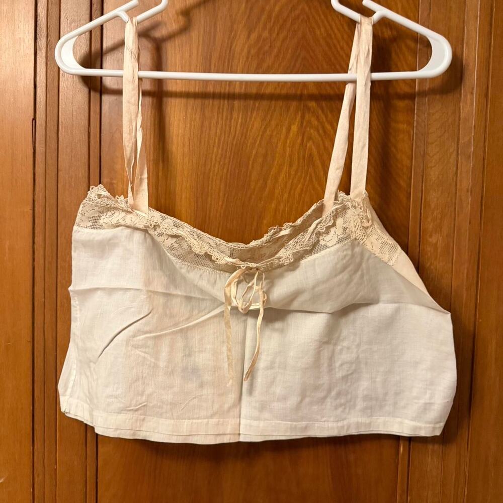 Antique Edwardian cream lace chemise